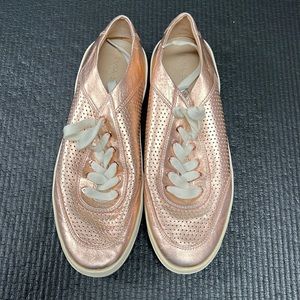 Rose Gold Via Spiga Sneakers, size 8.5